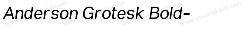 Anderson Grotesk Bold字体转换